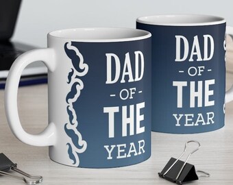Father's Day Gift, Dad Of The Year 11oz Coffee Mug, Gift Idea For Dad
