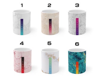 Personalized Faux Marble Look Mug, Custom Name Marble Mug, Mugs Personalized, Wraparound Design, Coffee Mug Personalized, Custom Ceramic Mug