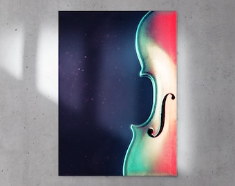 Violin Satin Posters, Musician Poster, Violinist Music Wall Art, Instrument Wall Decor, Violin Digital Print, Classical Music Posters
