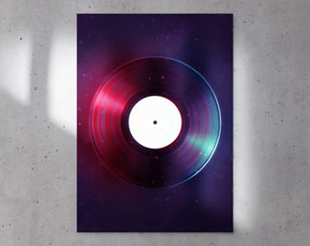 Vinyl Record Poster, Satin Music Posters, Musician Wall Art, Music Recording Studio Wall Decor, Vinyl Disk Wall Hanging, Hobby Digital Print