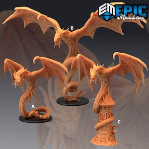 Hunting Horror - Epic Miniatures | Large | D&D | Winged Serpent