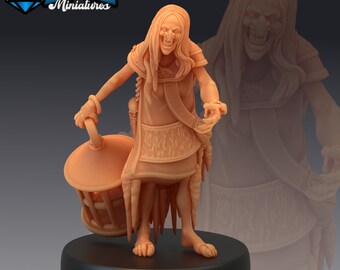 Winter Hag Baby Cage - Epic Miniatures | Medium | Human, Feminine, Baby Cage