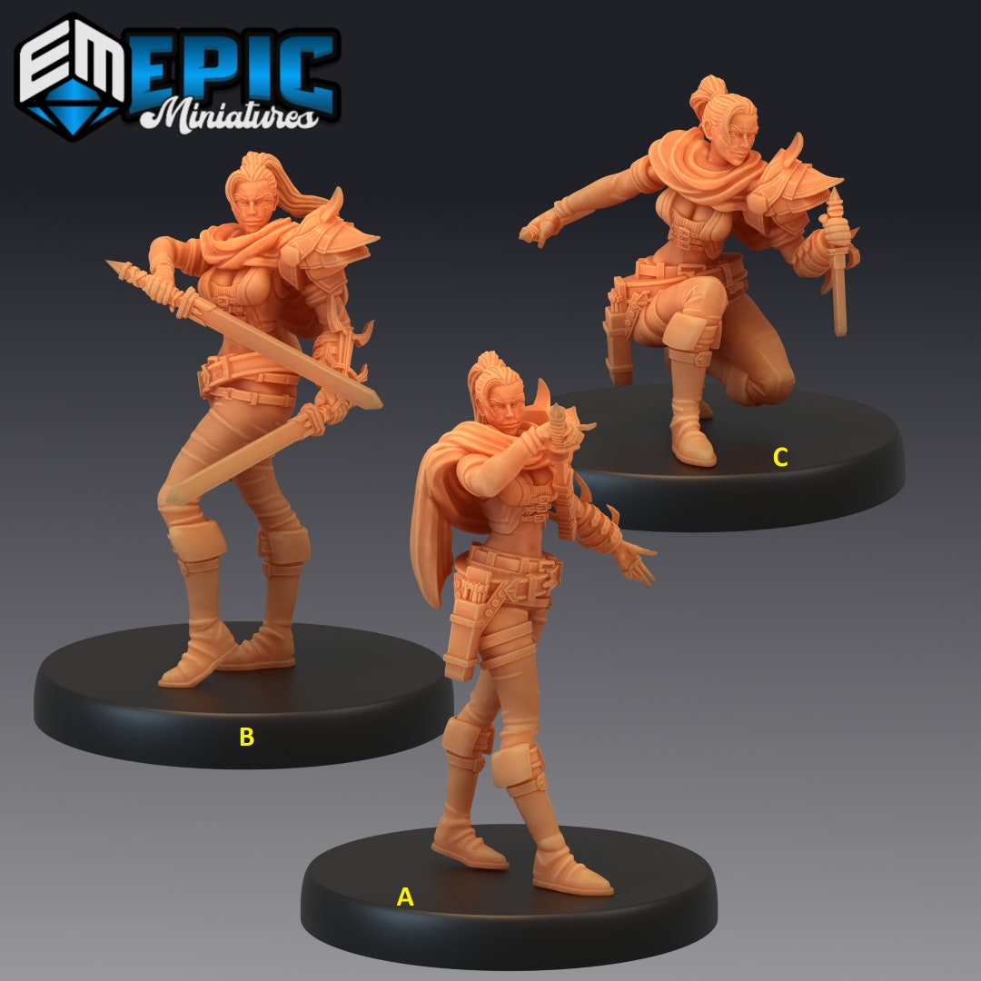 Female Assassin Series - Epic Miniatures | Medium | Human, Feminine - Etsy