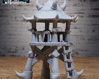 Orc Watch Tower - Epic Miniatures | #134 -Snow Orcs