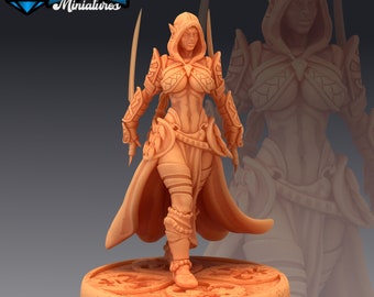Dark Elf Rogue Sword - Epic Miniatures | Medium | Dark Elf, Feminine, Sword