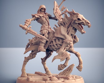 Oldburg Nightmare Rider B - Artisan Guild | Skeleton, Horse, Mount, Hood, Shield, Shortsword