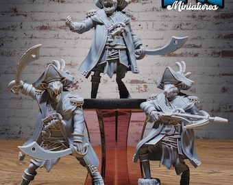 Ratfolk Pirate Captain - Epic Miniatures | #136 -Corsair Waters