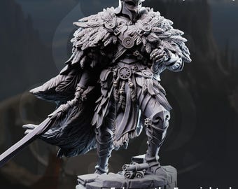 Eulysses the Eversighted - Knight of the Owl | DMStash | Welcome to the Arena | 3D Printed Miniature