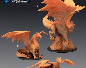 Bronze Dragon Series - Epic Miniatures | Large | Dragon, Masculine, Winged