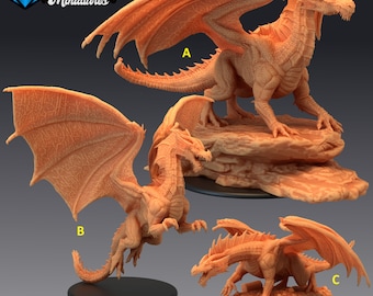 Dragón Rojo / Antiguo / Adulto / Joven / Miniaturas épicas / Dragón
