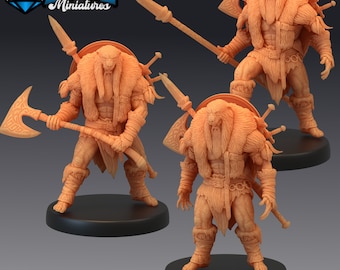 Berserker - Epic Miniatures | Medium | Human, Masculine, Axe, Spear