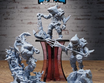 Shark Folk Anchor Series - Epic Miniatures | Shark | Underwater | Masculine |Weapons | Large