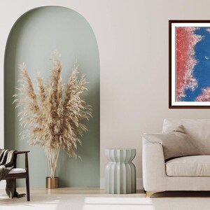 Poster Sternenhimmel rosa Wolken Mond zum Ausdrucken