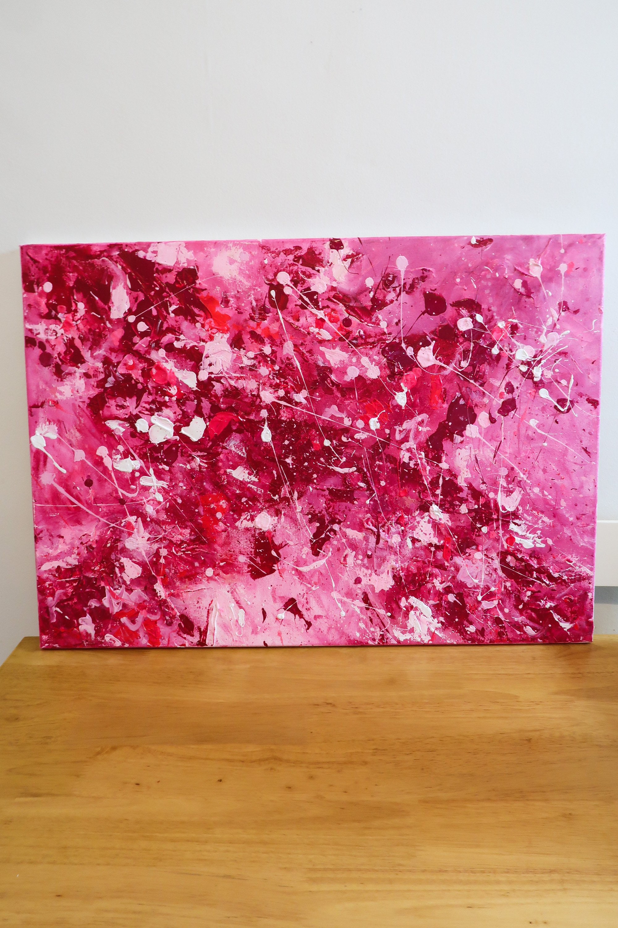 Original Pink Abstract Painting Pretty In Pink Etsy