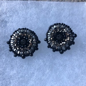 Black Native Beaded Earrings