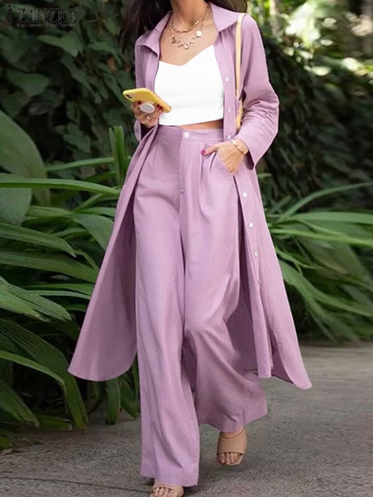 Long Coat Pant Suit - Etsy