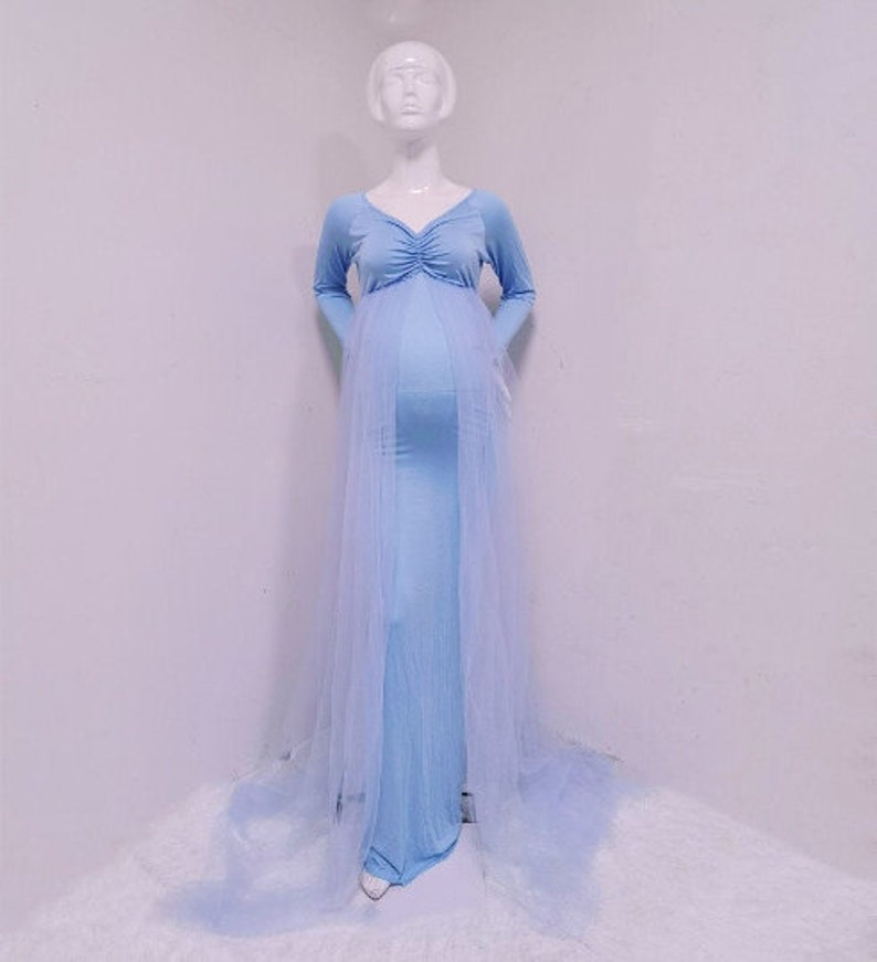 2021 Summer Maternity Tulle Long Dresses Baby Shower Cotton Etsy