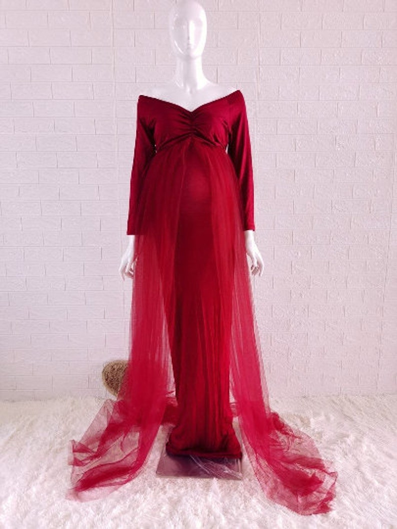 2021 Summer Maternity Tulle Long Dresses Baby Shower Cotton Etsy