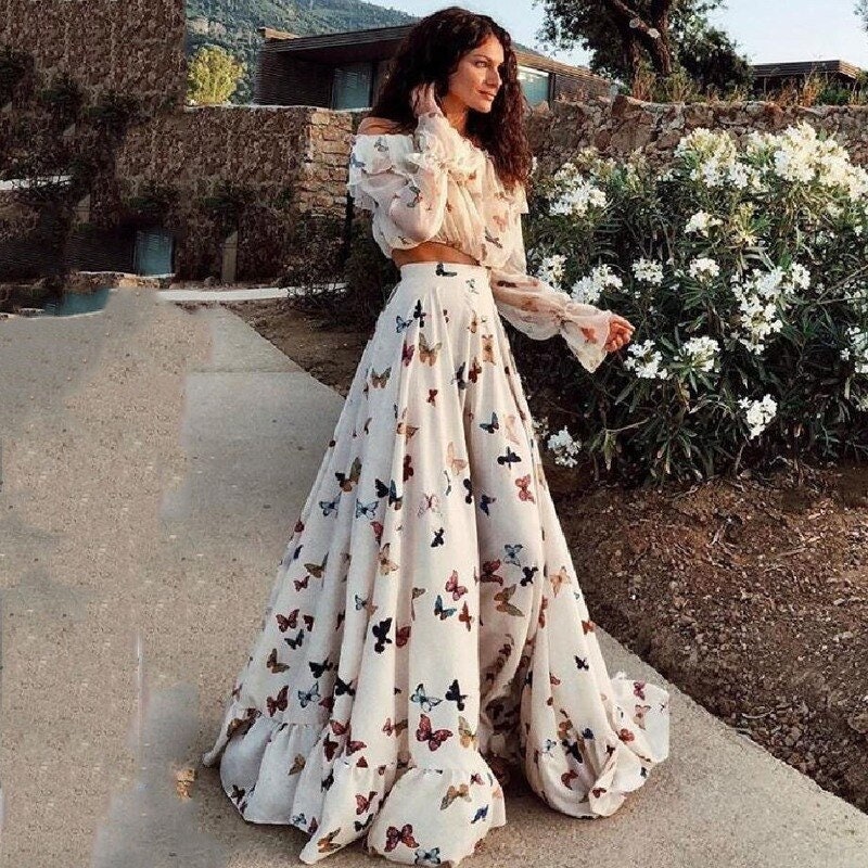 Floral Maxi Dress Long Sleeve - Etsy