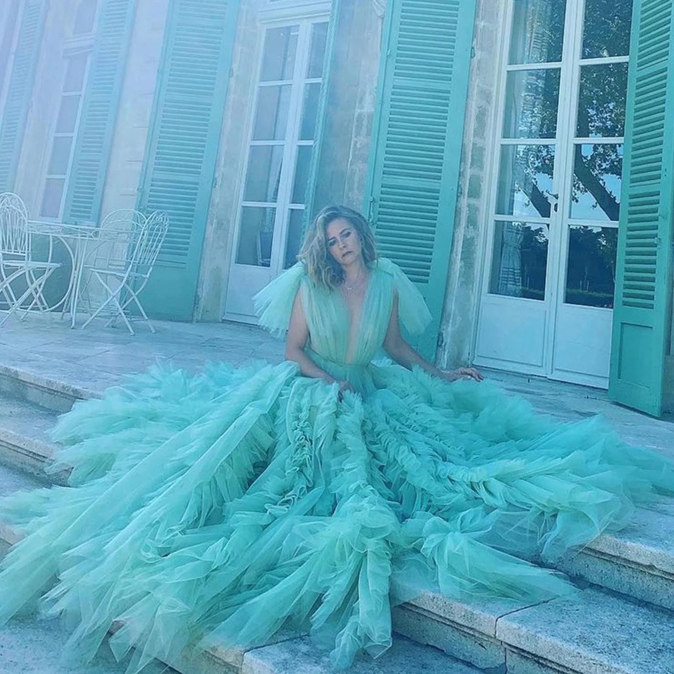 Pretty Sage Green Puffy Tulle Dress Ball Gown Prom Party Etsy