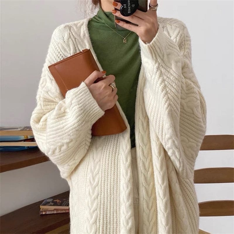 NEW Women Korean Casual Long Sweater Cardigan Soft - Etsy UK