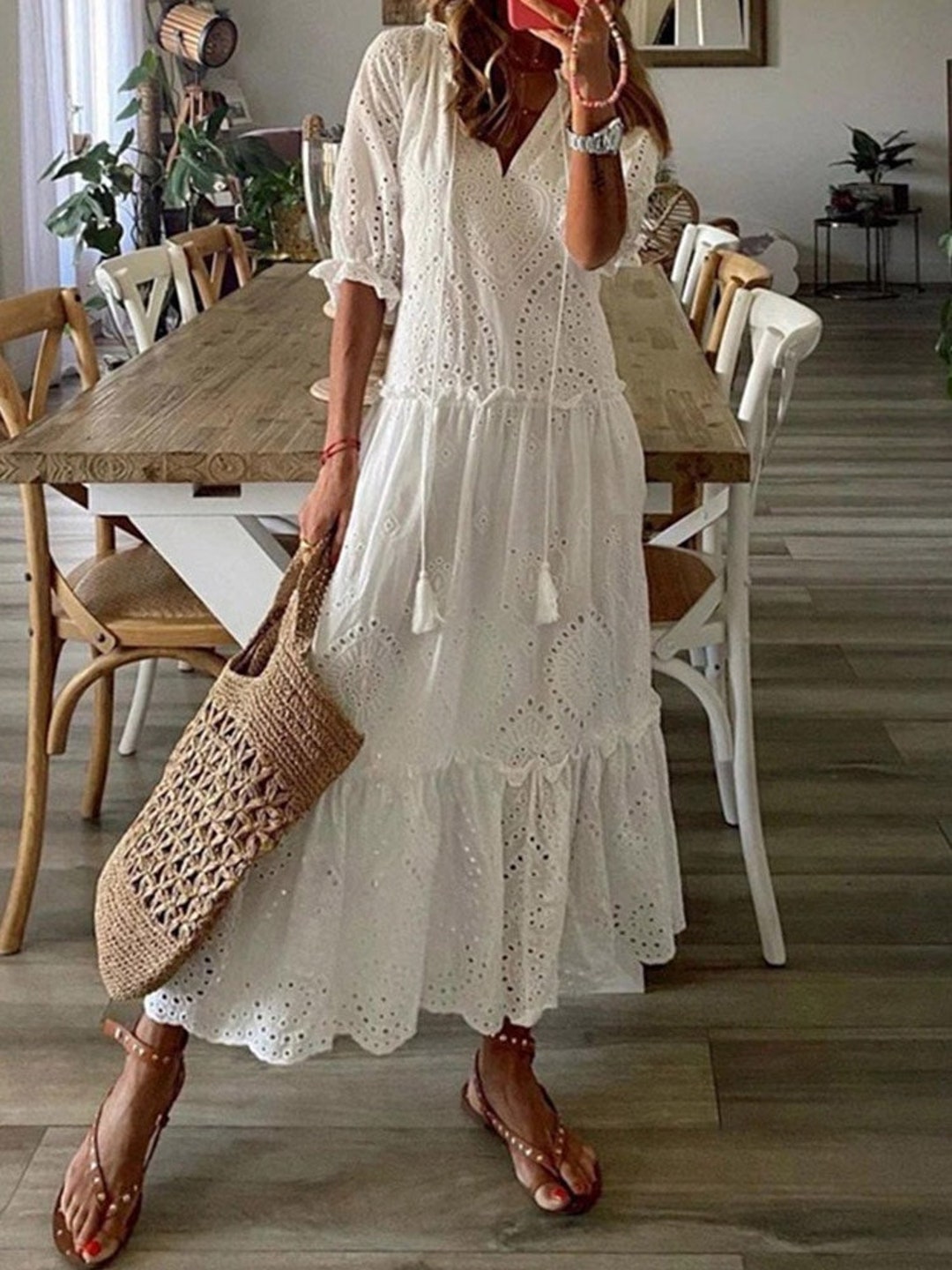 Spring Solid Ruffles Pleated Long Party Dress Women Short - Etsy