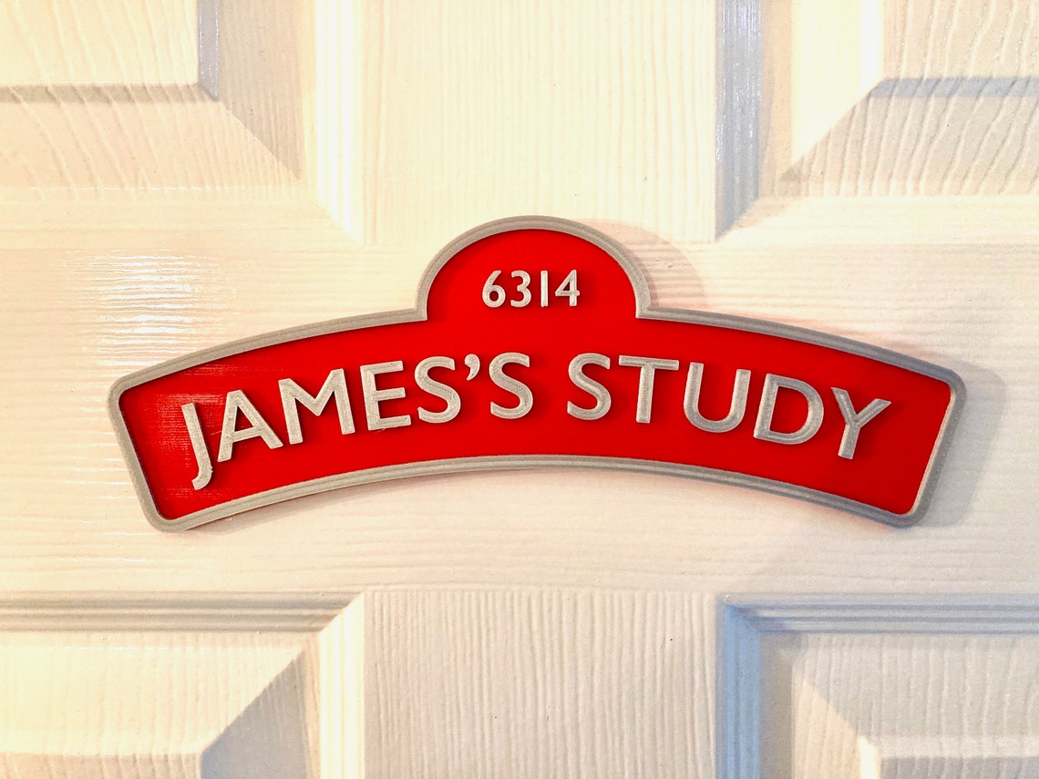 Personalised Train Nameplate Door Plaque sign 3D Printed Etsy