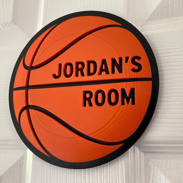 Personalised Basketball Door Plaque | 3D Printed | basketball, gift idea Add your name, make it yours