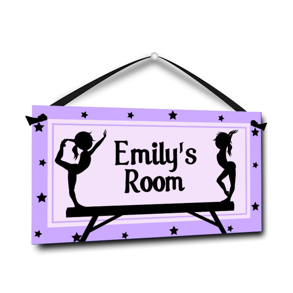 Girls Gymnastics Door Sign Kids Bedroom Exercise Room Etsy