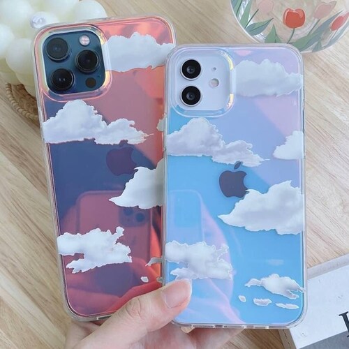Pretty Aesthetic Cloud Laser Iphone 14 13 12 11 Pro Max Case Etsy Israel