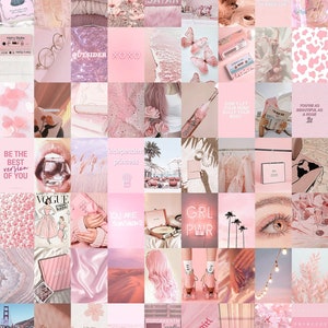 Dreamy Pink Wall Collage Kit digital Download 70pcs Soft - Etsy Canada