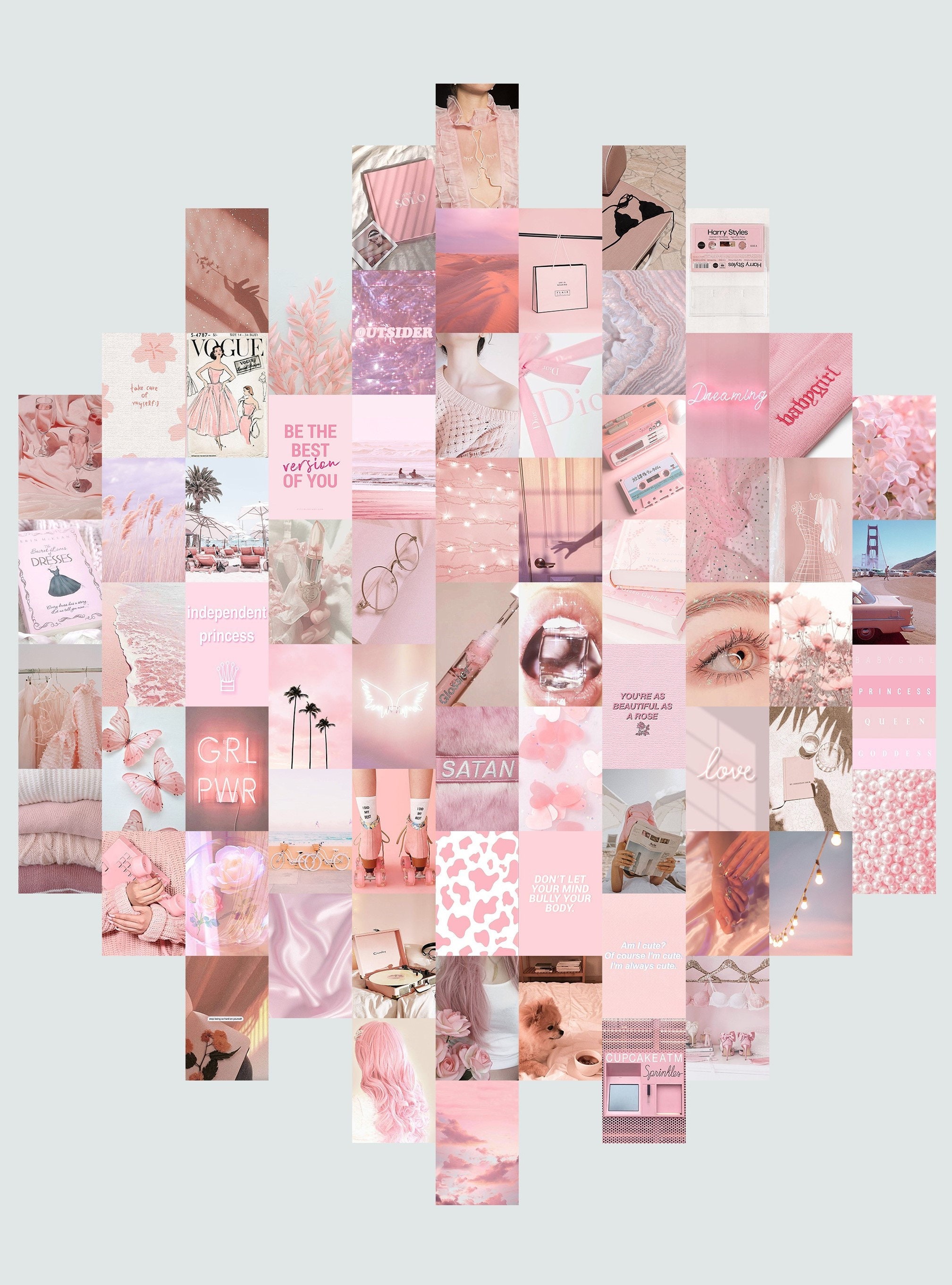 y2k aesthetic pink collage | iPad Case & Skin