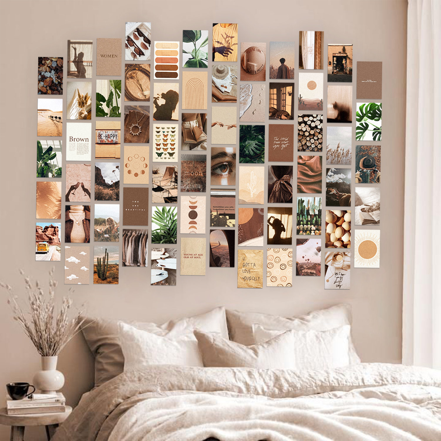 Earth Wall Collage Kit digital Download 60PCS Room Decor Boho