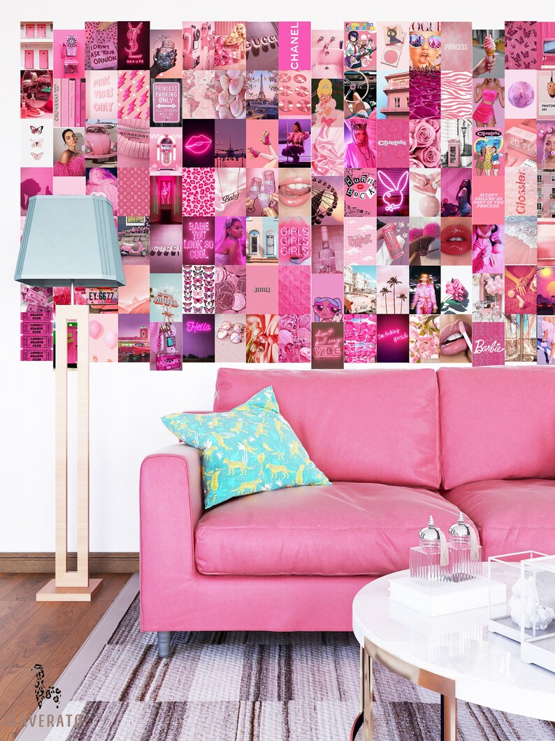 Pink Aesthetic Wall Collage Kit digital Download 131pcs - Etsy