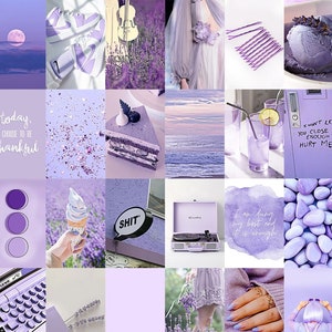 LAVENDER Wall Collage Kit, Soft Purple Aesthetic Collage Kit, Aesthetic ...