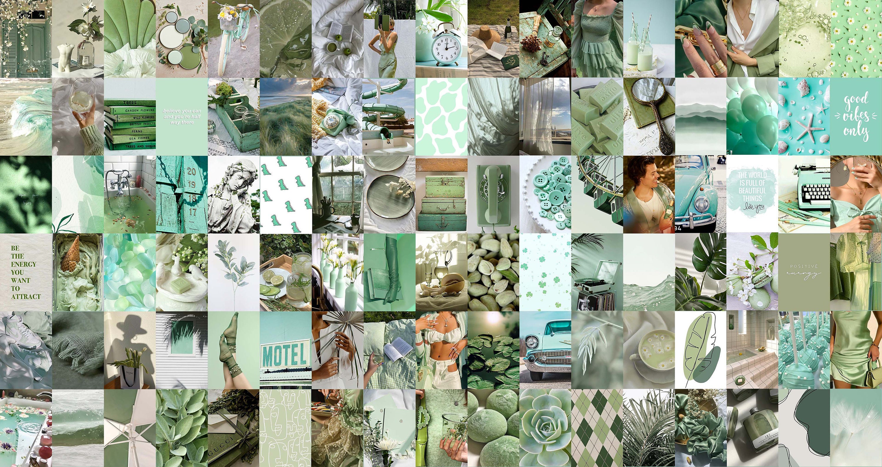 Sage Green Wall Collage