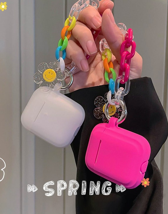 Buy Cute Smiley Pink Aesthetic AirPod Case for Apple Airpods 1 2