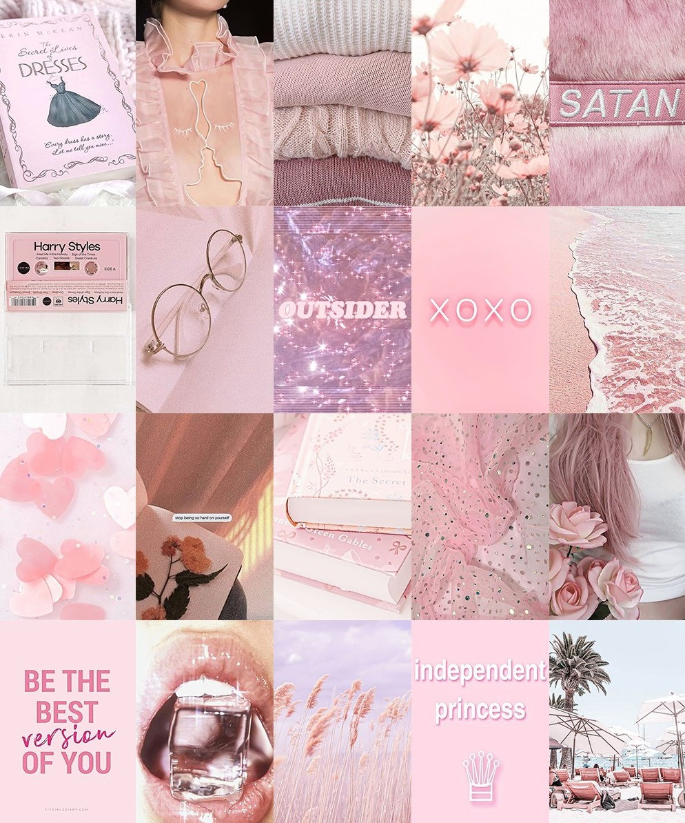 Dreamy Pink Wall Collage Kit digital Download 70pcs Soft - Etsy Canada