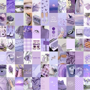 LAVENDER Wall Collage Kit Soft Purple Aesthetic Collage Kit - Etsy