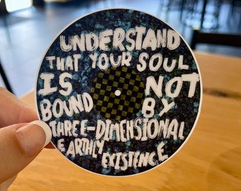 Earth Quote Painted Record Vinyl Sticker