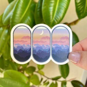 Airplane Windows Sunset Vinyl Sticker