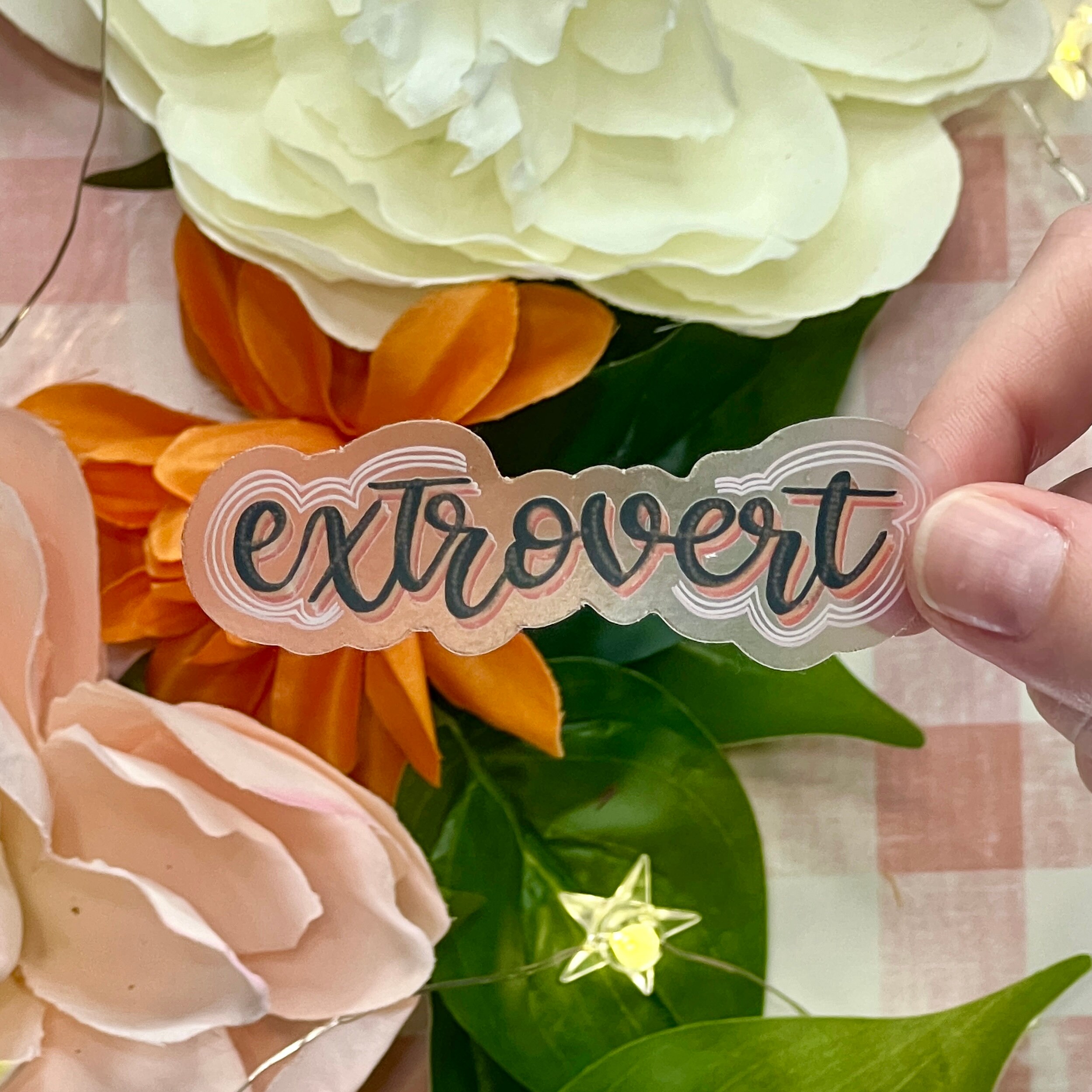 Extrovert Clear Vinyl Sticker - Etsy