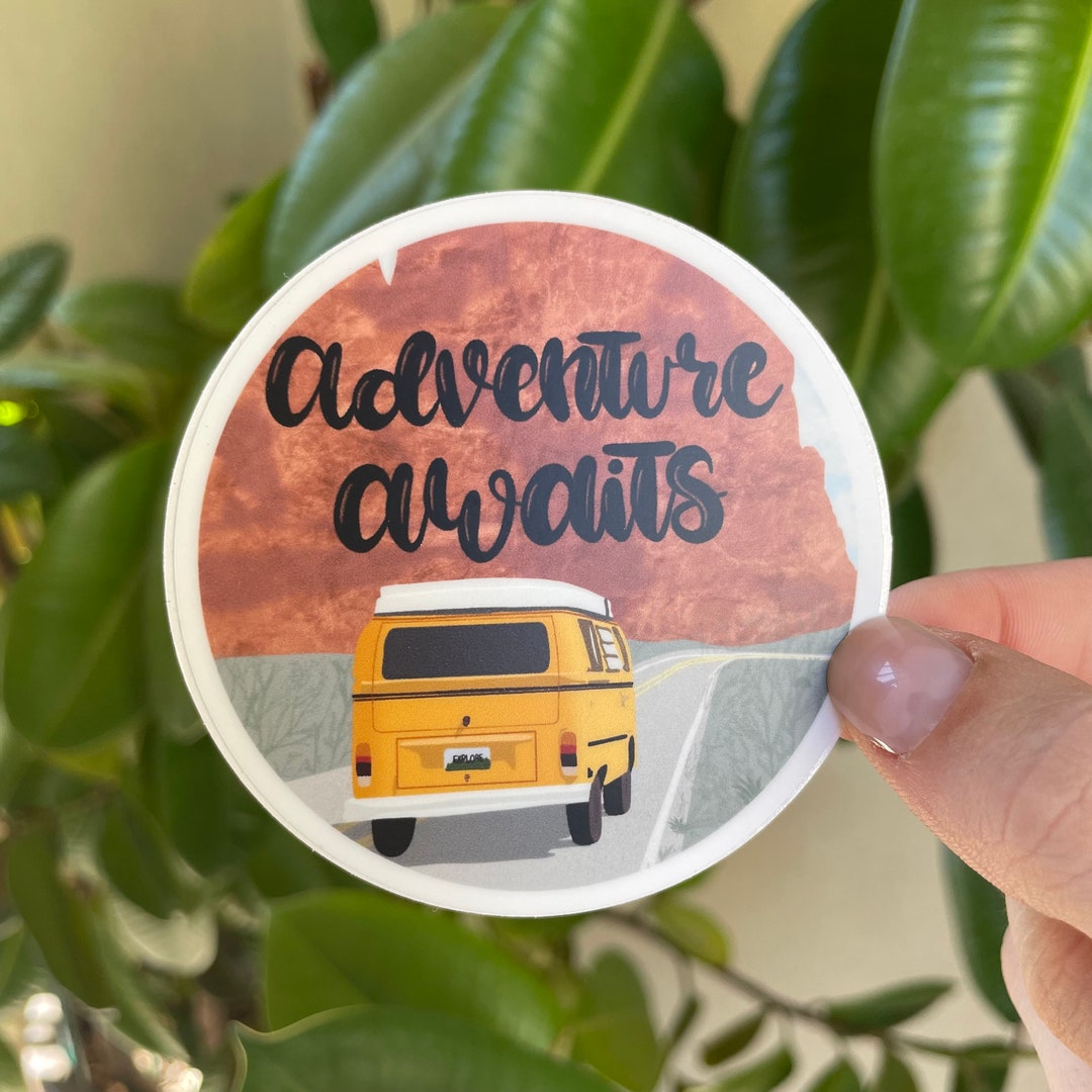 Adventure Awaits Vinyl Sticker - Etsy
