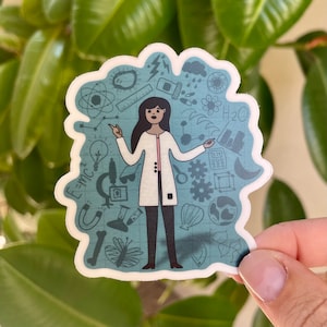 Vrouwen in de wetenschap vinylsticker