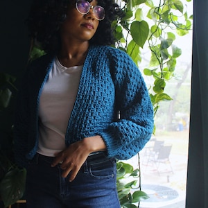 Blue Water Hexagon Cardigan