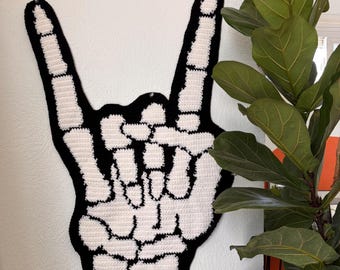 Rock on Skelly Crochet Tapestry PATTERN