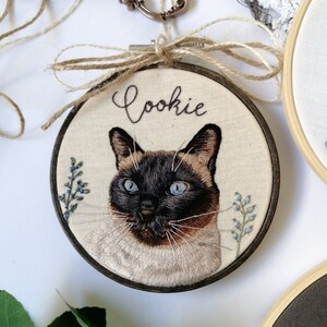 Custom pet embroidery, pet remembrance, pet portrait from photo