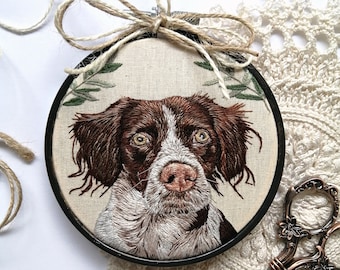 Custom pet embroidery, pet remembrance, pet portrait from photo