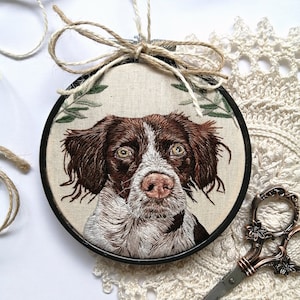 Custom pet embroidery, pet remembrance, pet portrait from photo