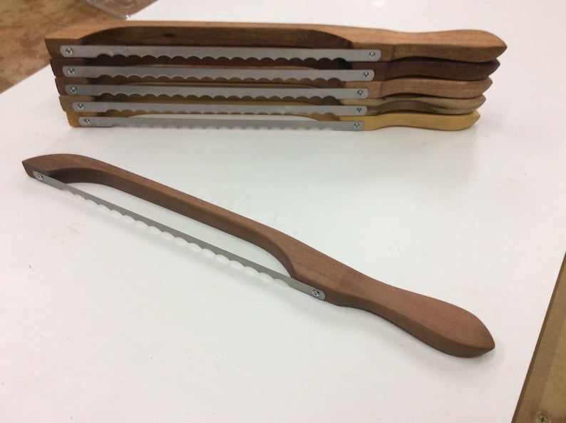Bread Knife Fiddle Bow Bread Knife Wooden Timber Handmade Etsy